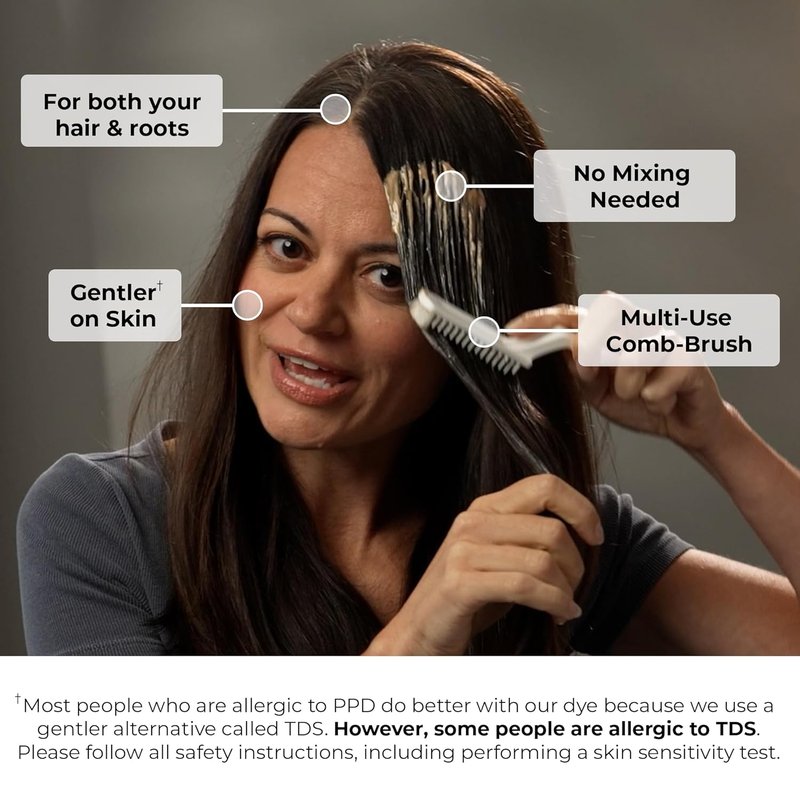 Permanent Ammonia-Free Hair Dye for Women | Natural Gray Coverage - Long-Lasting Golden Brown Color