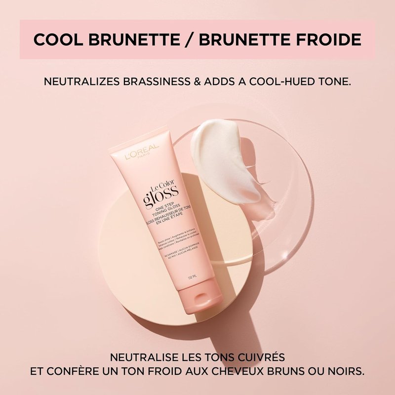 L'Oreal Paris Hair Gloss - Cool Brunette Toning Treatment | 4 Ounce