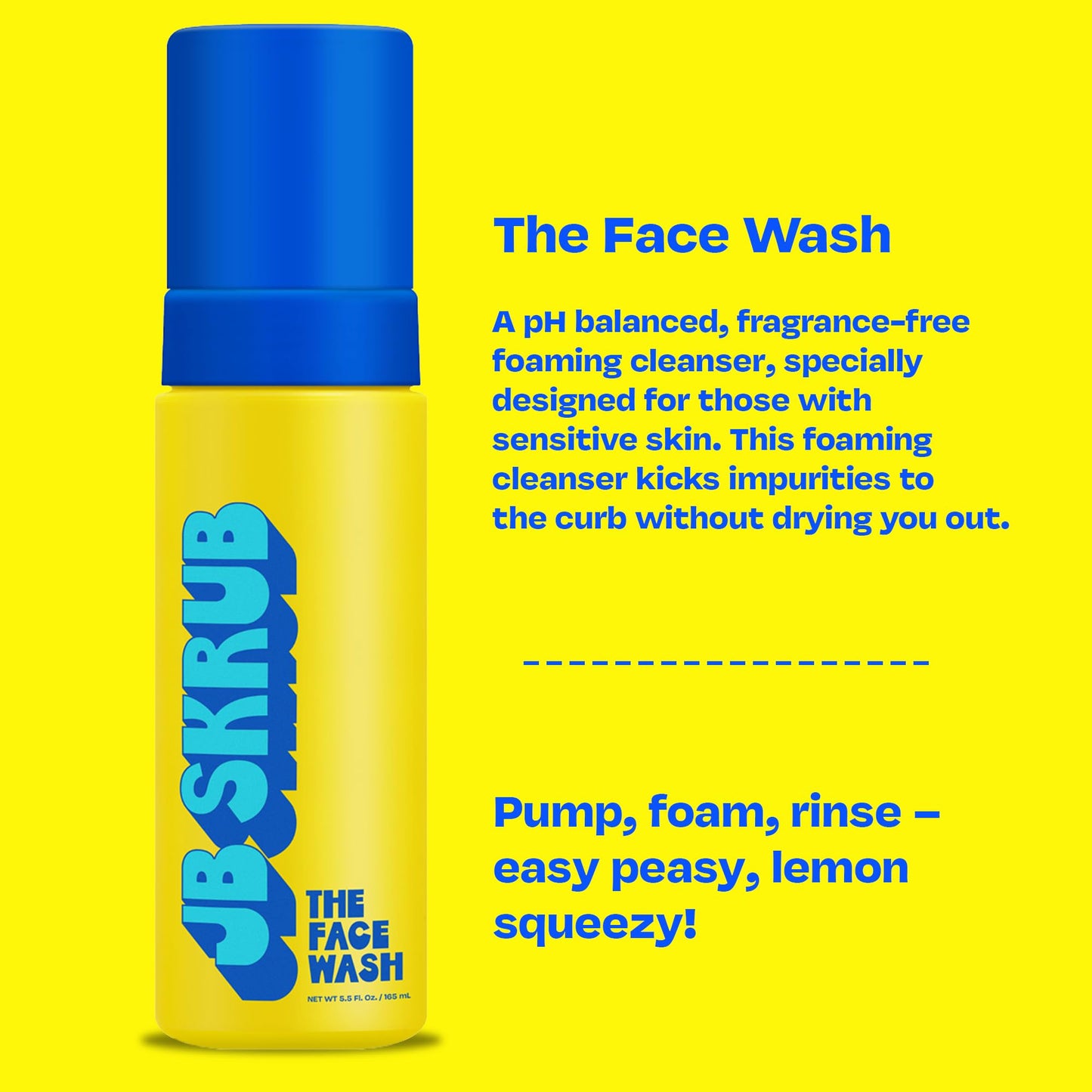JB SKRUB Face Pads and Face Wash for Sensitive Skin - Acne Cleanser and Acne Pads with Aloe and Chia for Teen Boys, Tweens, and Kids - Grease-Free Freshness