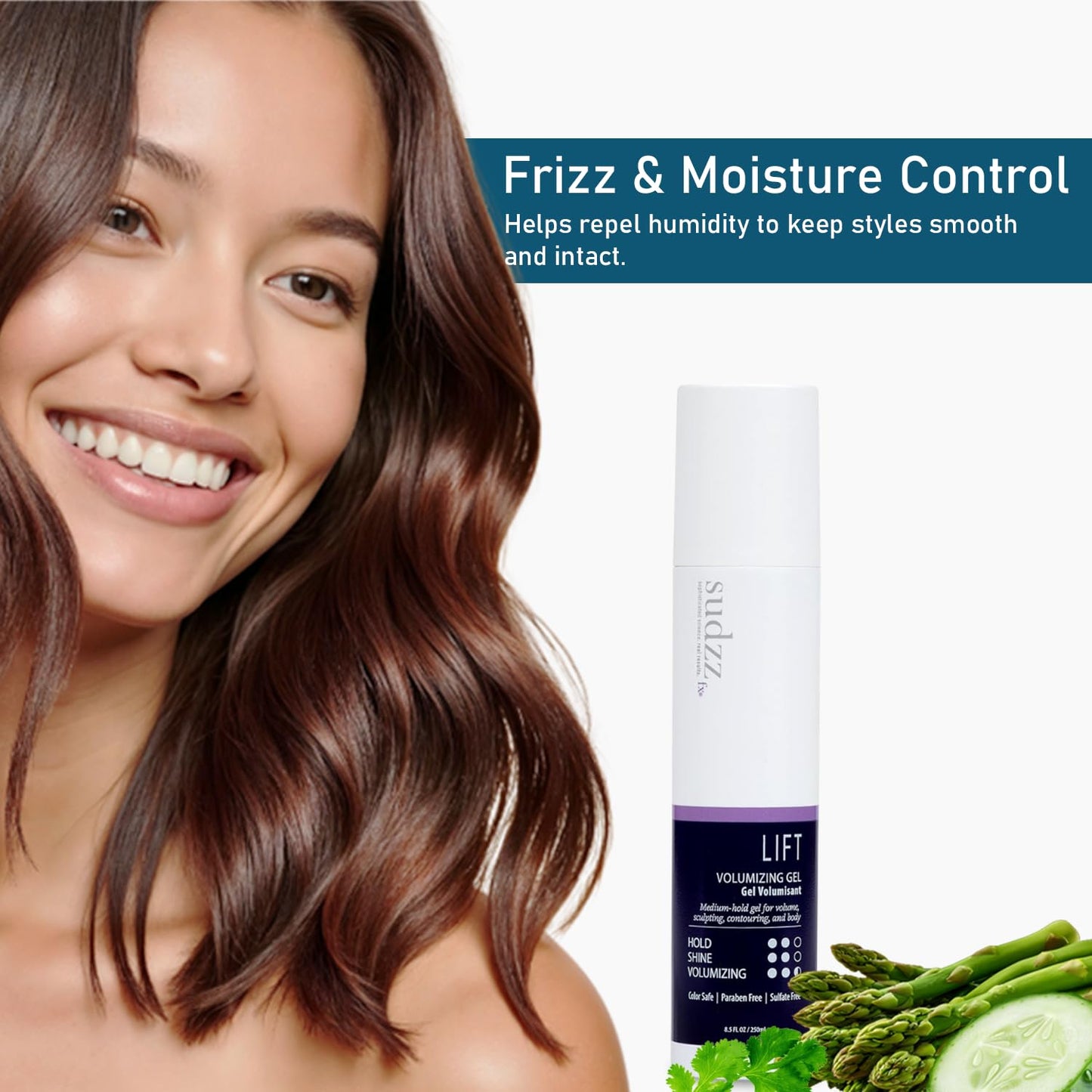 SUDZZFX LIFT Volumizing Gel, 8.5 Fl Oz (Formerly Zephyr) – Spray for Fine Hair Shine & Medium Hold – Thickening Formula for Men & Women