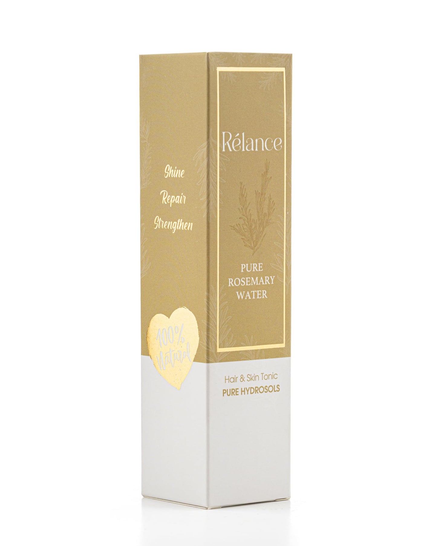 Relance Pure Rosemary Water Hair and Skin Tonic, Hydrosol Spray, Green, 100ml, GMP and ISO Certified