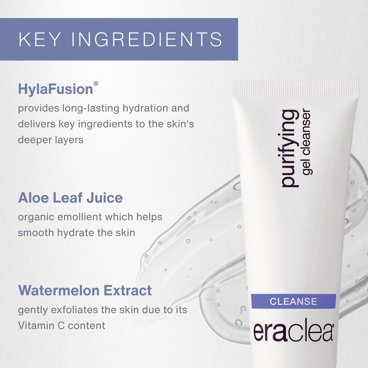 eraclea Purifying Gel Cleanser with Hyaluronic Acid and Aloe (4 fl oz)