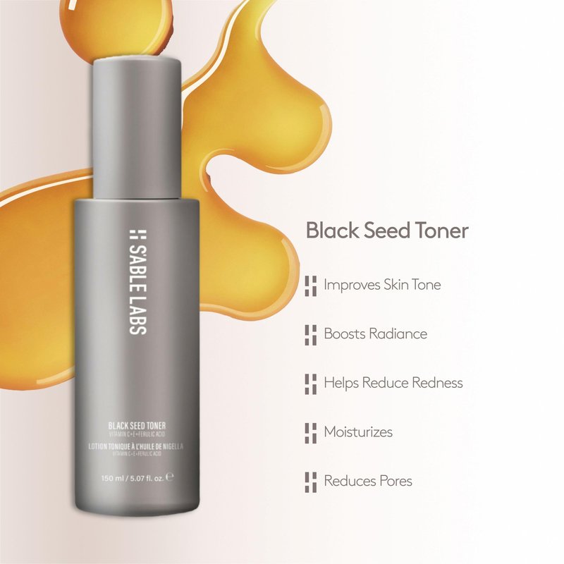 S'ABLE Labs - Black Seed Facial Toner Refill | Protect, Restore, Refine, Soothe | Ferulic Acid, Vitamins C + E | Melanin-Inclusive Skincare (150 mL | 5.07 fl oz)