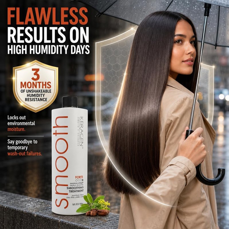 Keragen Brazilian Keratin Hair Treatment - Smoothing Blowout System for Dry, Damaged Hair | Sulfate-Free, 16 Oz