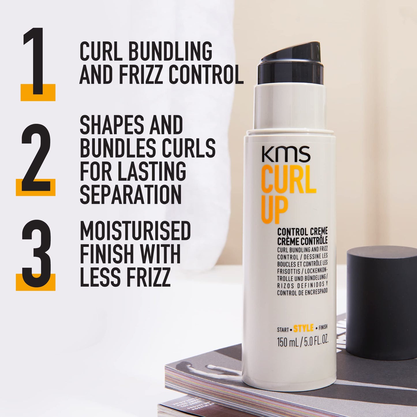 KMS Curlup Control Crème, 5 Fl oz (Pack of 1)