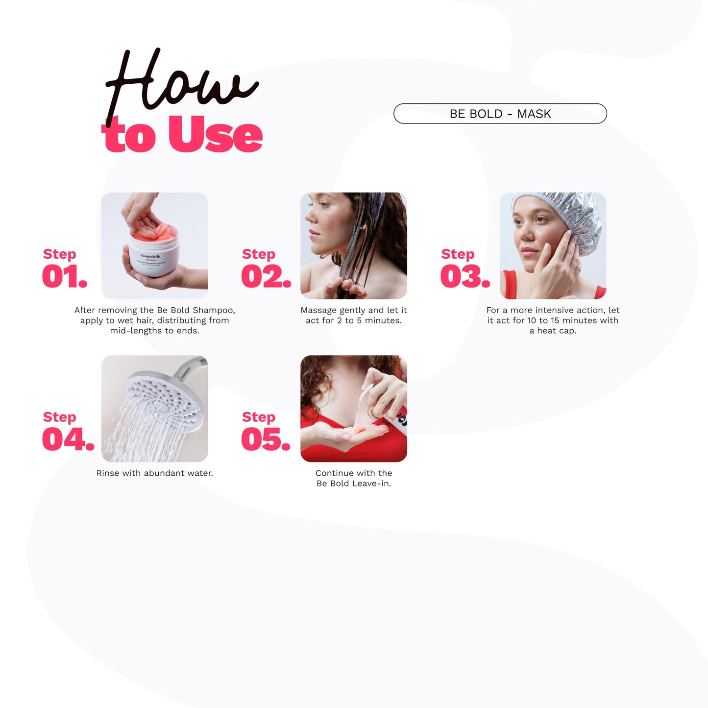 Ginger Milk Natural Care Intensive Repair Hair Mask for Dry / Damaged Hair due to Coloring, Chemical Processes, hot styling tools and dryers | BE BOLD