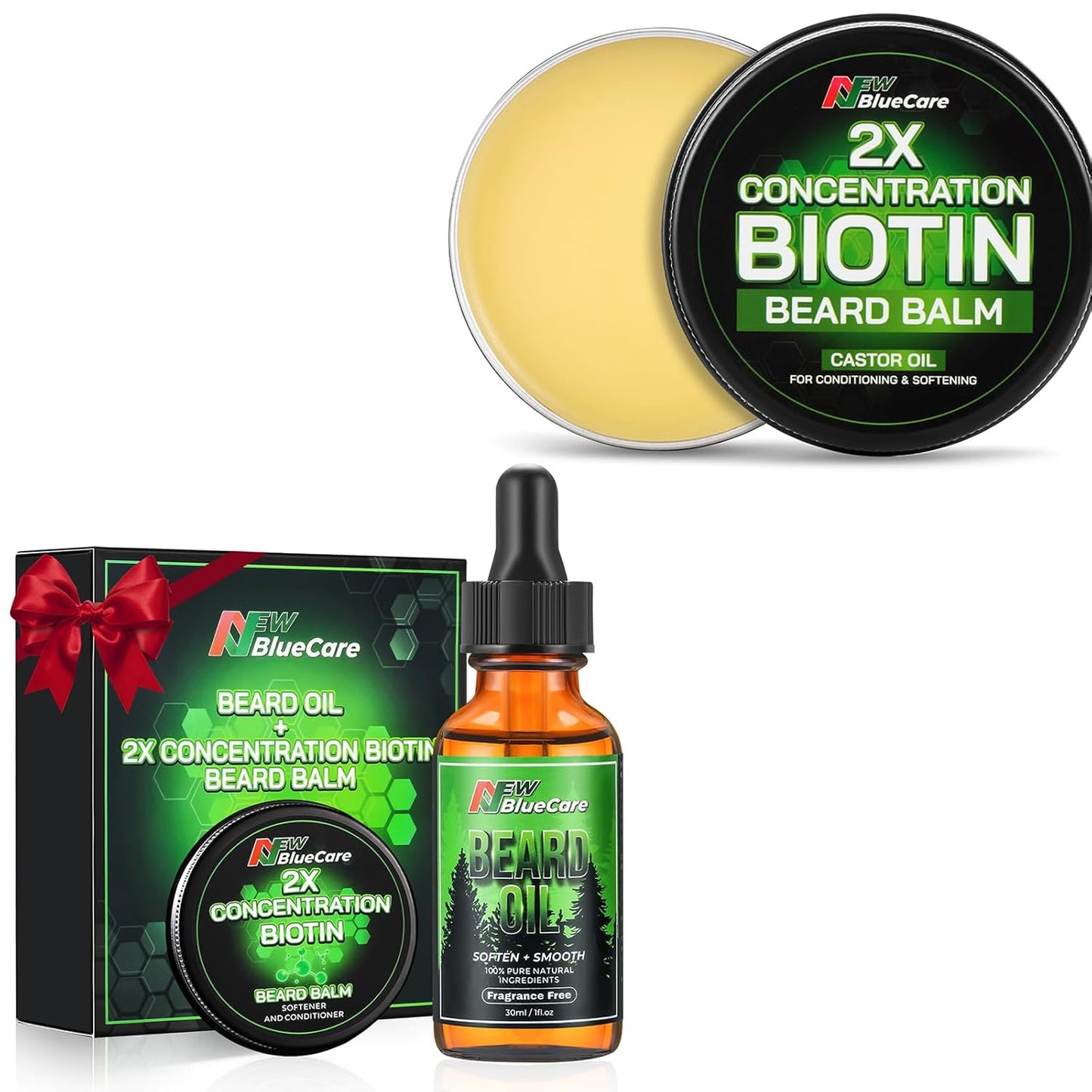 Beard Growth Balm | Nourishing Beard Growth Kit for Thicker, Fuller Beards
