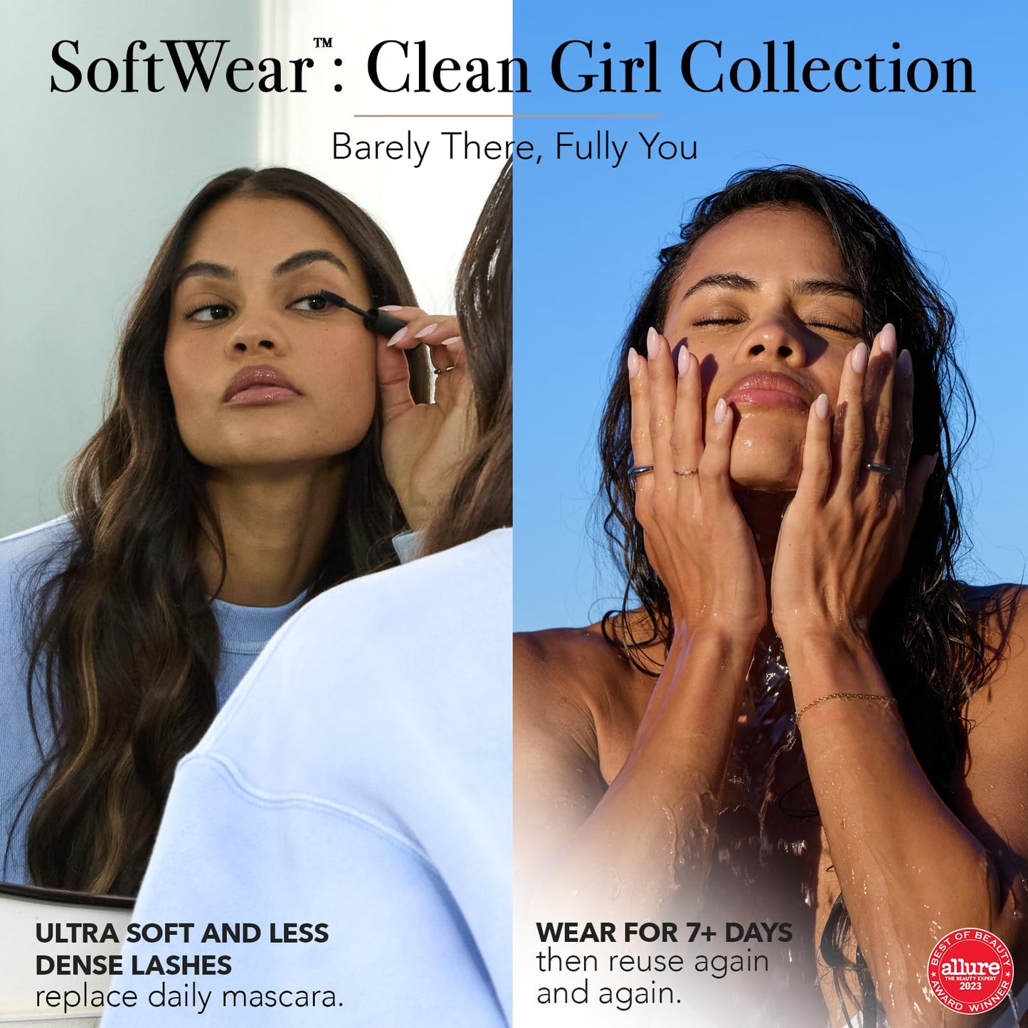 Pro Lash SoftWear Clean Girl Mini Lash Clusters Kit - Natural-Looking, Lightweight Lashes - 7-Day Cluster Eyelash Extensions - False Eyelashes Plus Adhesive and Tweezers - Cat Eye No. 39