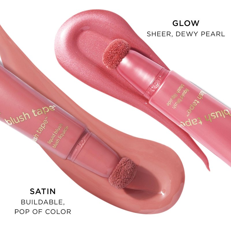 tarte blush tape satin liquid blush – Blendable Buildable Makeup with Mineral Pigments, Mango & Shea Butters for Lightweight Hydrating Smooth Finish, Vegan & Cruelty-Free, full size, buffed rose