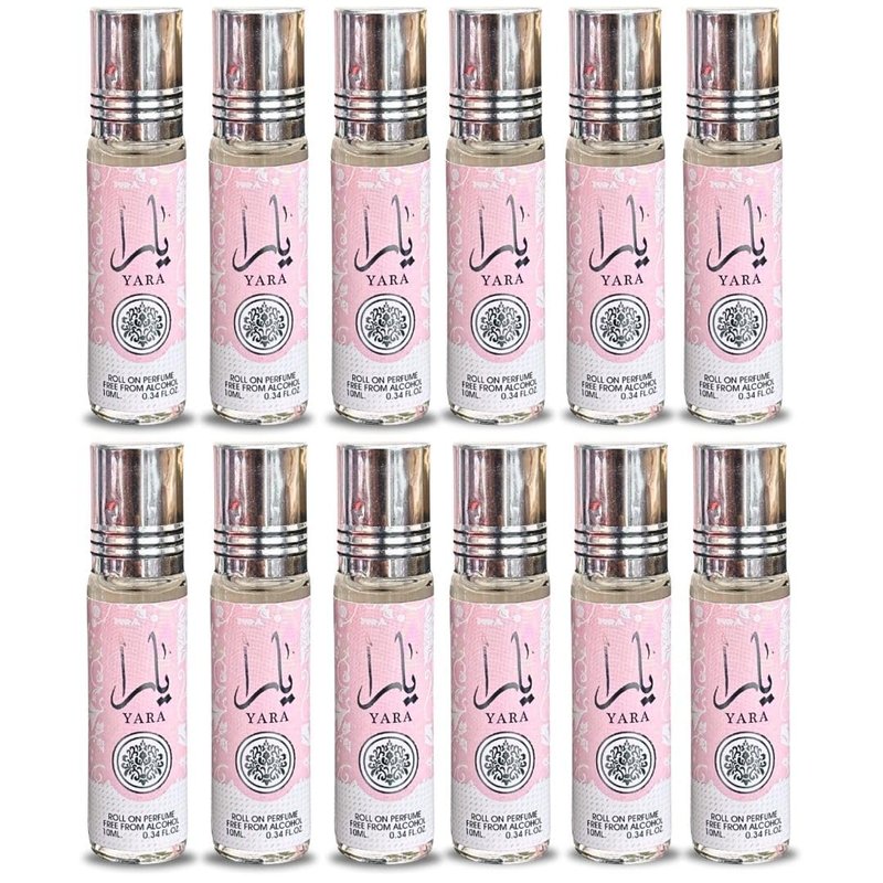 Lattafa Yara Roll-On Perfume Oil - 0.34 Fl Oz (Pack of 12)