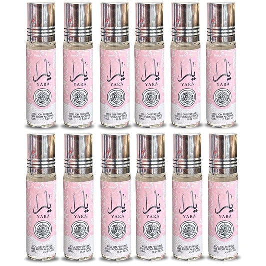 Lattafa Yara Roll-On Perfume Oil - 0.34 Fl Oz (Pack of 12)