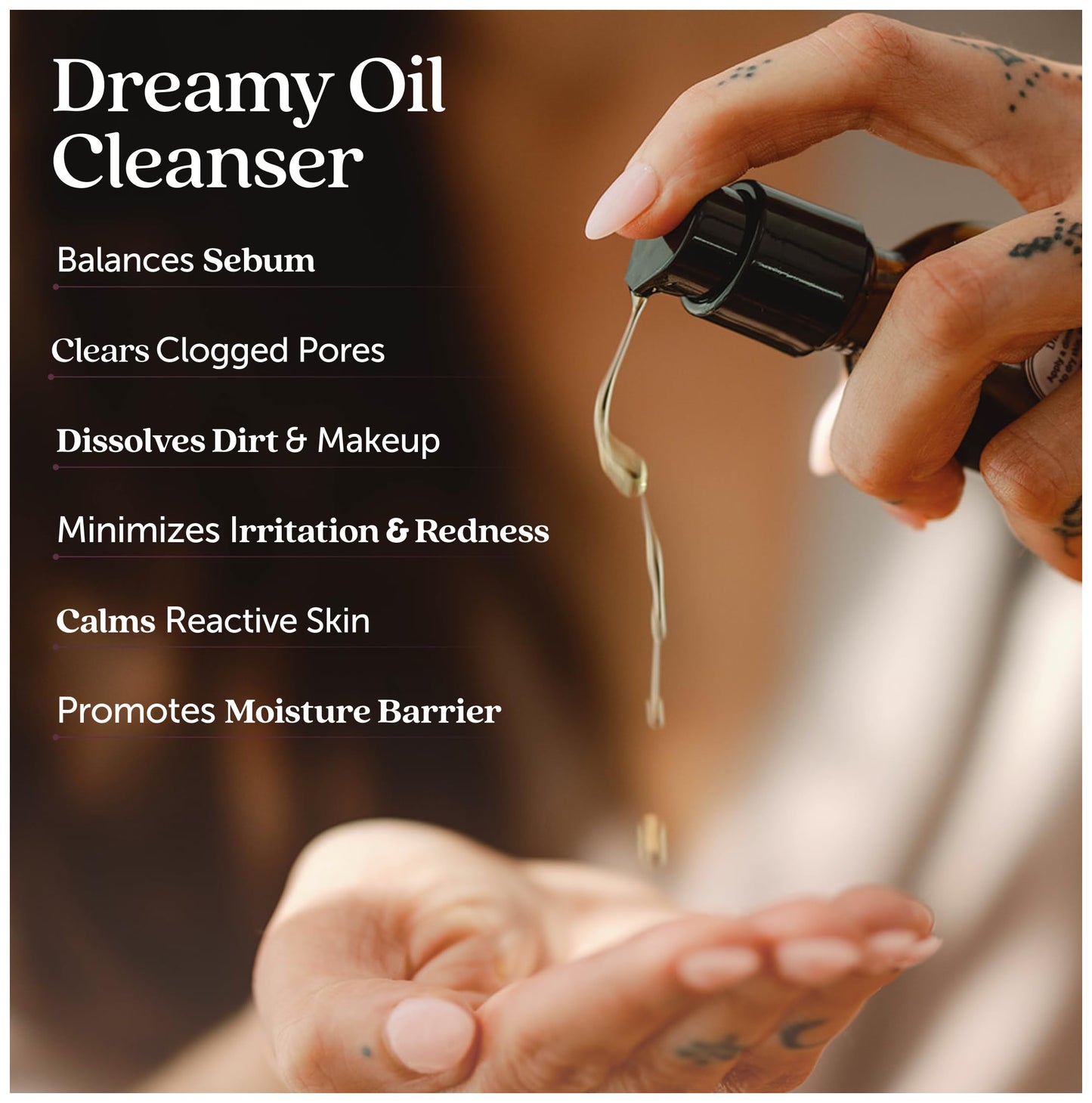 Cosmette Skincare Daily Fine Lines Solution Bundle | Dreamy Oil Detox Cleanser, Timeless Hydration Moisturizer, Sweet Plum Oil Sample Packette