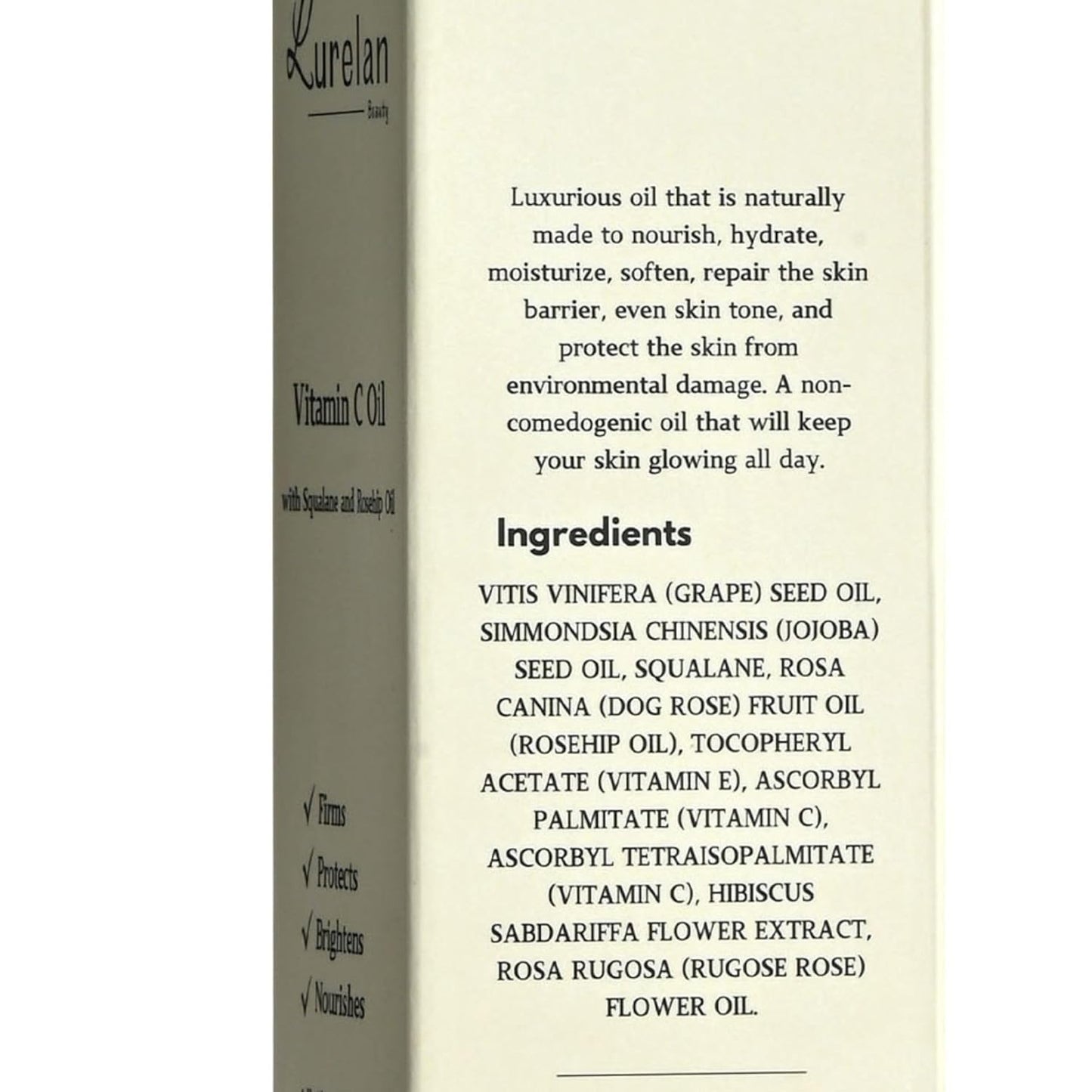 Double Vitamin C Oil - Brightening Face & Bikini Area Oil with Squalane, Rosehip & Vitamin E | Non-Comedogenic, Vegan, All Skin Types