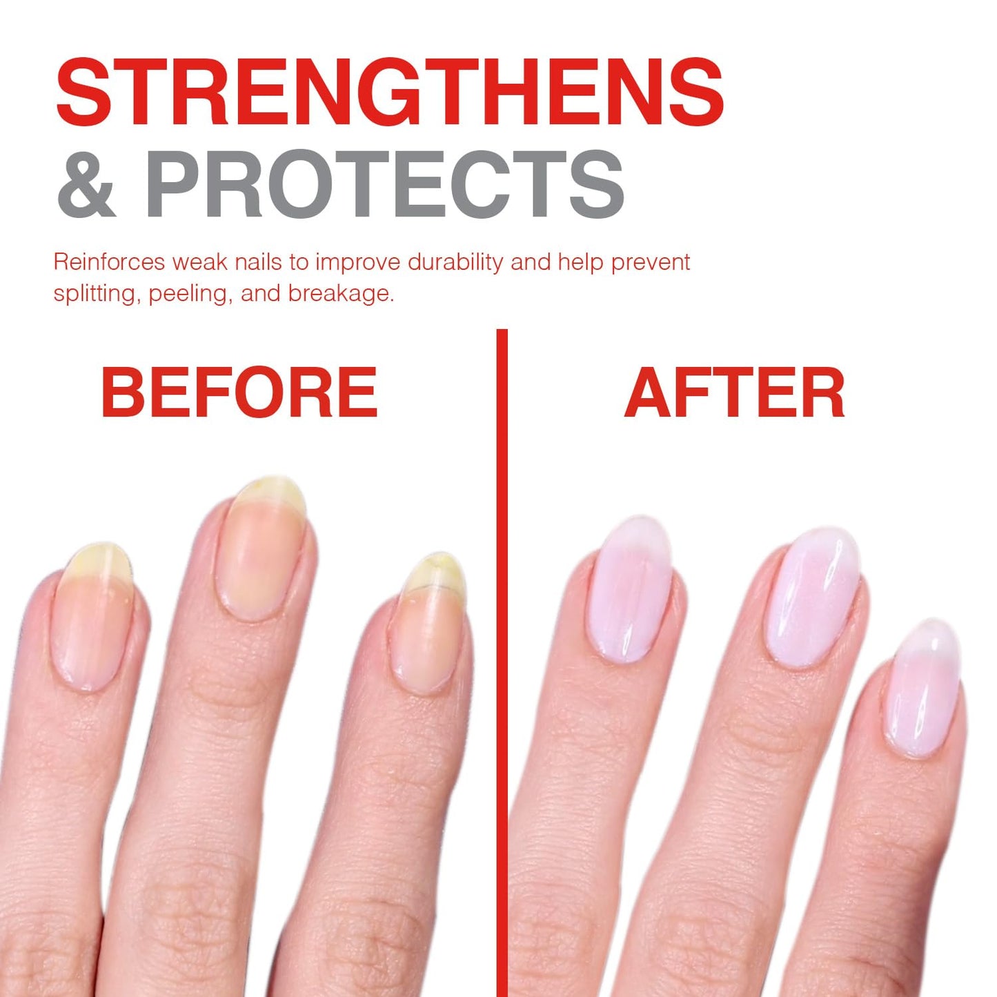 Probelle Tinted Nail Strengthener, Colored Nail Strengthening Treatment, Nail Growth and Repair, Stops Peeling, Splits, Chips, Cracks, and Strengthens Nails (0.5 Fl Oz (Pack of 1), Pastel Purple)