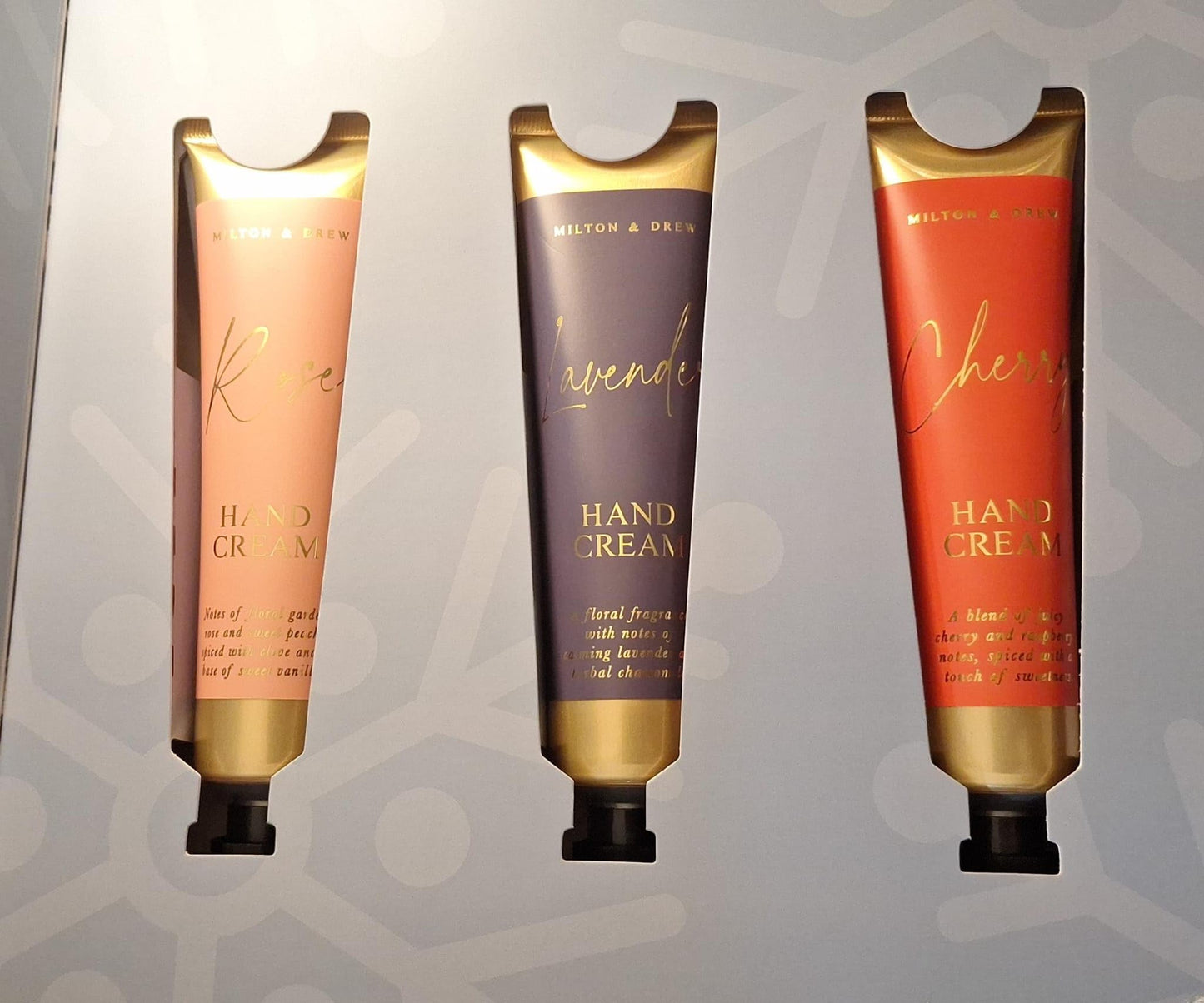 Hand Cream Gift Set, Winter Collection with Rose, Lavender and Cherry Fragrances, 3 x 2.53 FL OZ Hand Care Trio