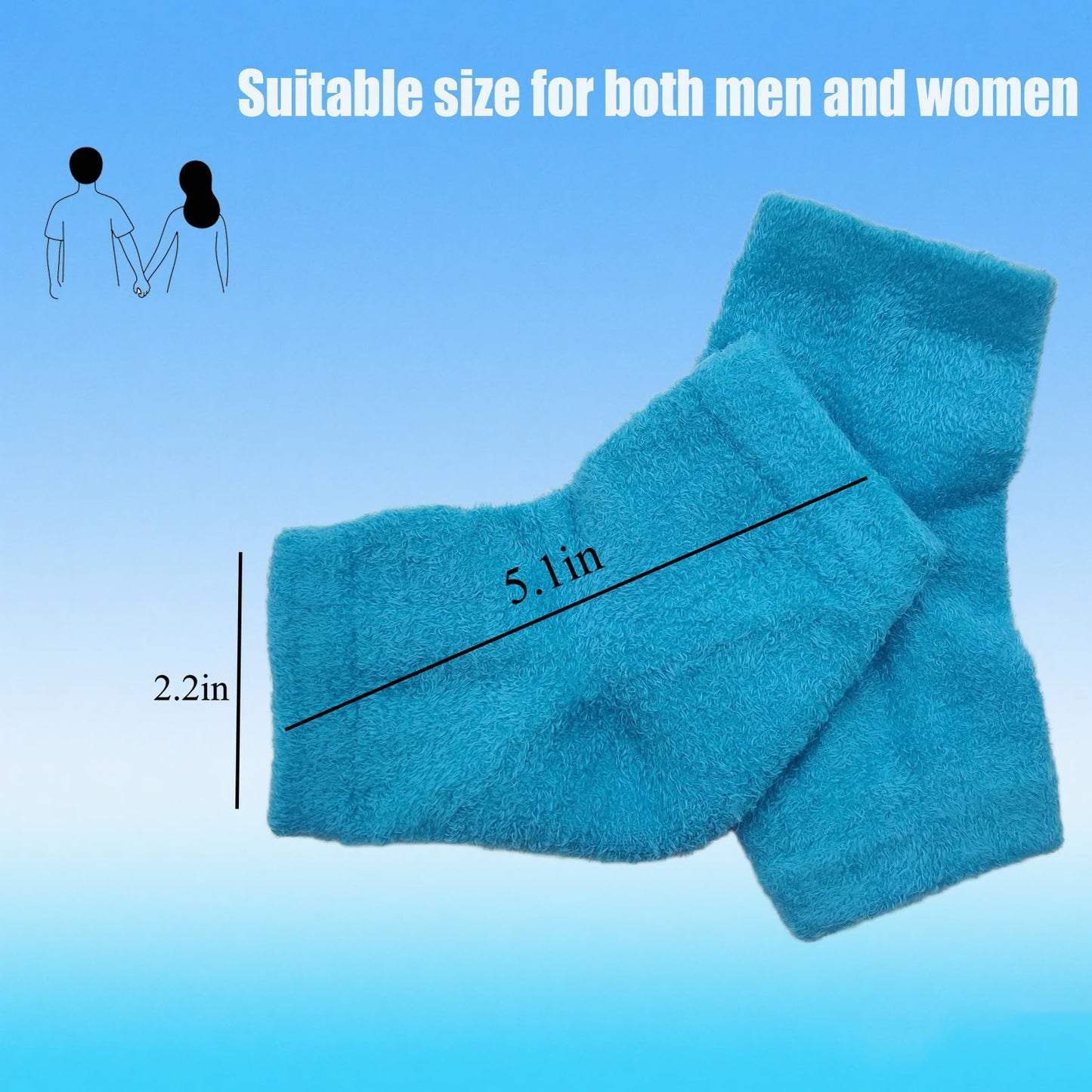 Castor Oil Pack Wrap for Foot, for Plantar Fasciitis, 2 Pairs, Blue