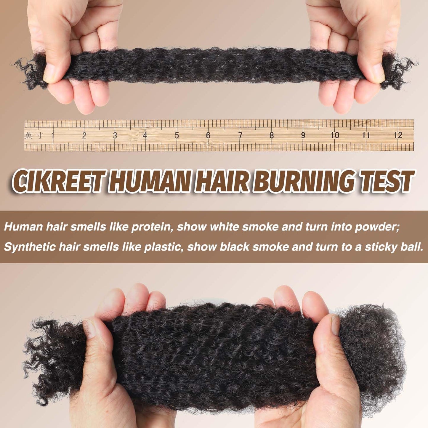 Afro Kinkys Bulk Human Hair for Mini Twist Braiding Braids Locs Dreadlock Extensions Afro Kinky-Curly Human Braiding Hair Bulk Bundles for Men Women Kids 10 Inch 50g 350 Orange Natural Soft Fluffy