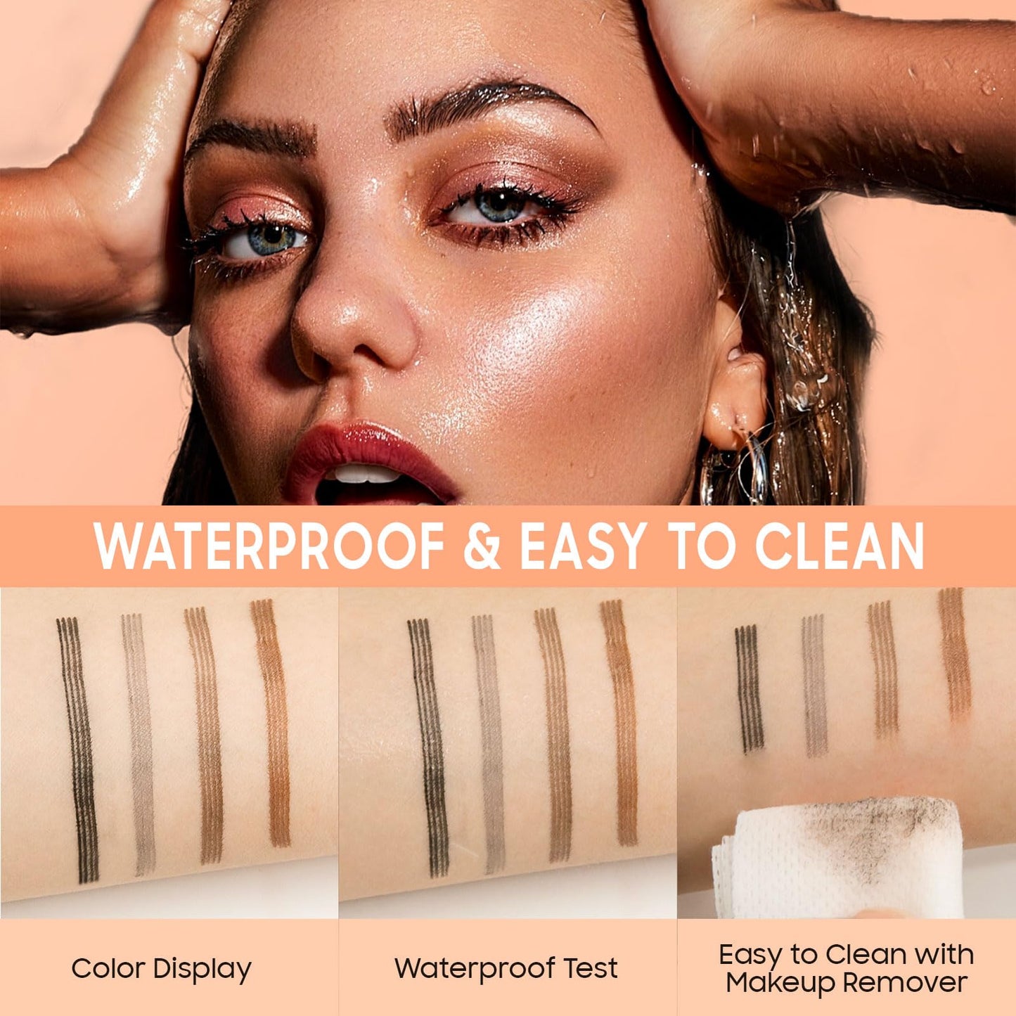 Microblading Eyebrow Penci Longl Lasting Eyebrow Pen Eyebrow Pencils for Women (Light Brown)