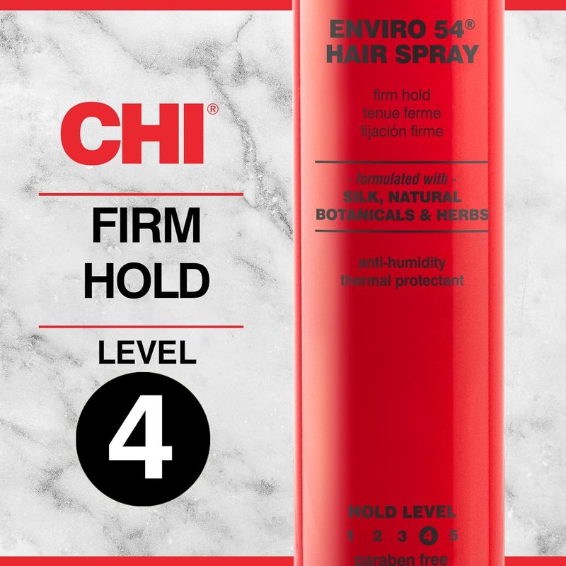 CHI Enviro 54 Hairspray - Firm Hold Lightweight Spray for Secure Hairstyles | 10 Oz, Sulfate-Free, Paraben-Free