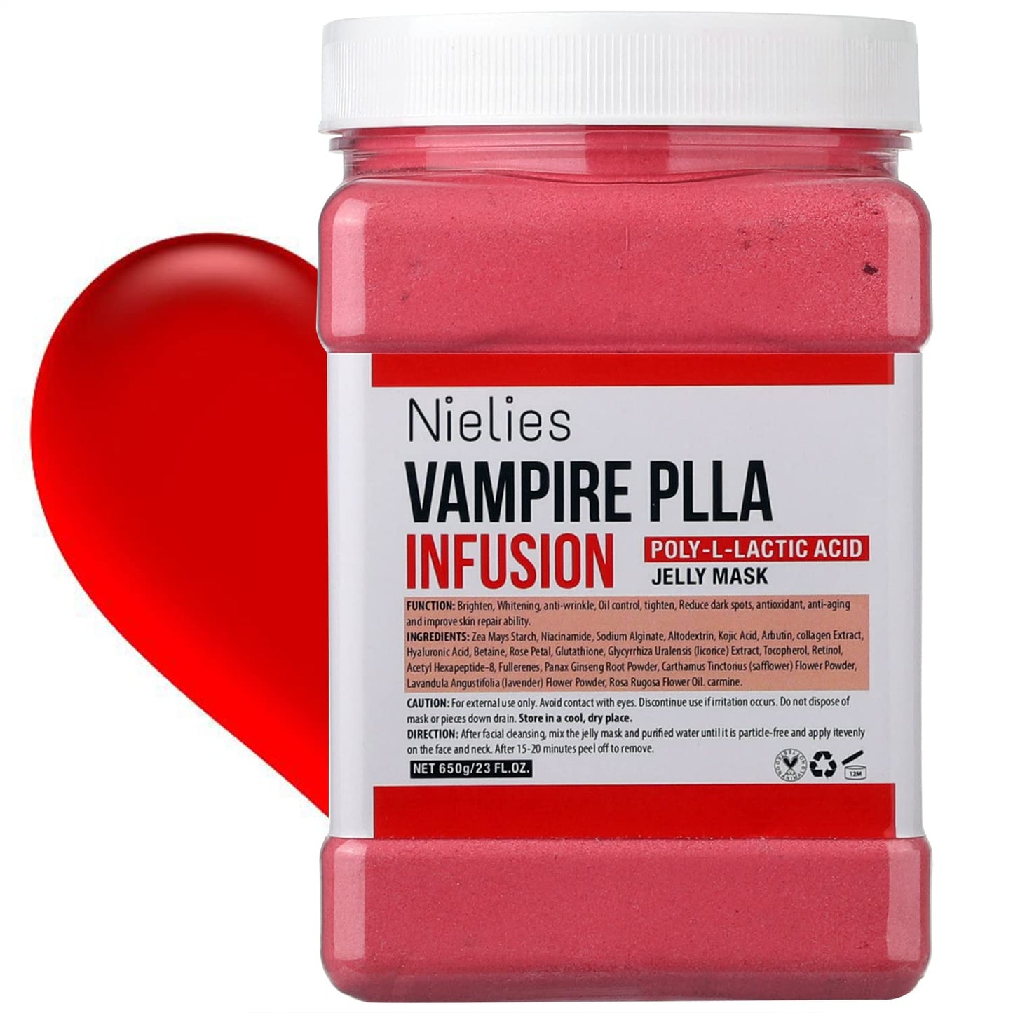 Nielies Vampire + Fresh Mint Jelly Mask, Facial Skin Care- Collagen Peel-Off Jelly Mask Set For Facials, Face Mask For Instant Hydration, Vegan Peel Off Face Mask, For Refreshing