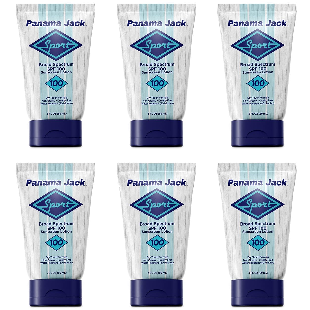 Panama Jack Sunscreen Lotion - SPF 100 Broad Spectrum UVA/UVB Protection | Non-Greasy, 3 FL OZ (Pack of 2)