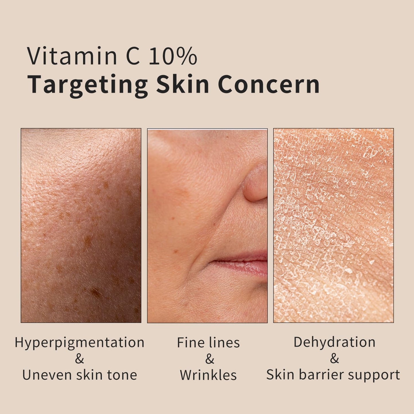 Epielle Complex Vitamin C 10% + Peptides Serum 3 fl.oz, Glowing and Firming Formula for Uneven Tone & Enlarged Pores, Anti-Aging for Face, Korean Skin Care
