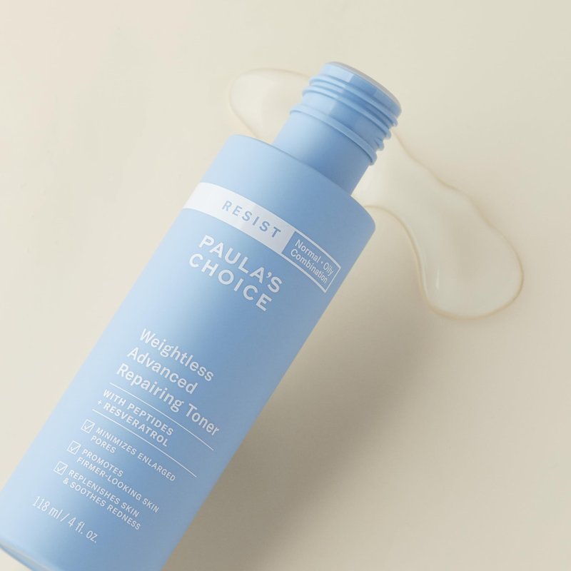Paula's Choice Resist Weightless Advanced Repairing Face Toner, Facial Toner with Niacinamide & Hyaluronic Acid, Improves Skin & Boosts Hydration, Normal, Combination, Oily Skin, Fragrance Free, 4oz