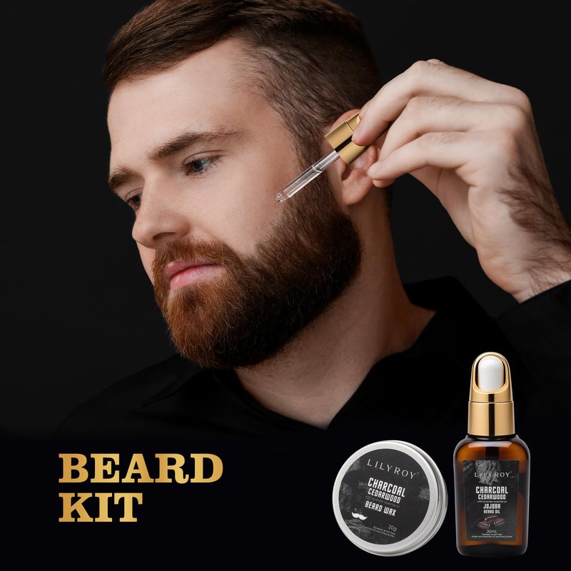 Fathers Day Gifts for Men - Bath and Beard Gift Set for Men, Bath & Body Care Kit for Him with Travel Bag | Gifts for Valentines Day, Christmas, Birthday, Spa Kit Travel Bag Gift for Dad