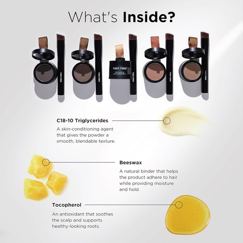Root Touch Up Set - Hairline Concealer for Thin Hair | Water & Sweat Resistant, Medium Golden Brown