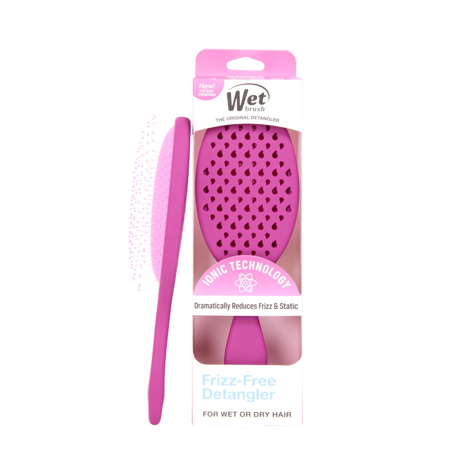 Wet Brush Frizz-Free Detangler Brush with Ionic Technology, Purple, Provides Frizz Control, Reduces Static, and Smooths All Hair Types, Best For Dry Hair, Made for Women, Men & Kids