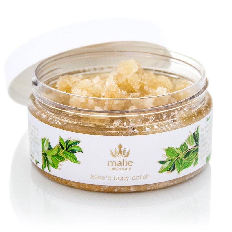 Mālie Organics Body Polish, Kōke‘e Scent, Sugar Scrub Exfoliator, Vegan, 8 oz