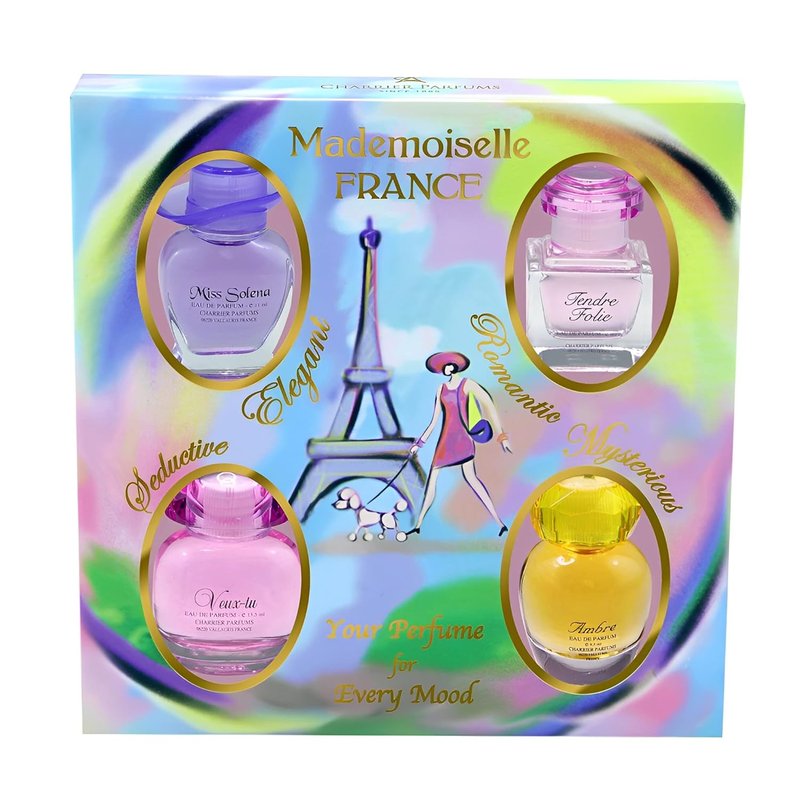 Charrier Parfums Eaux de Parfum Gift Set - Mademoiselle France - 4 Fragrances | 44.1 ml - Made in Provence