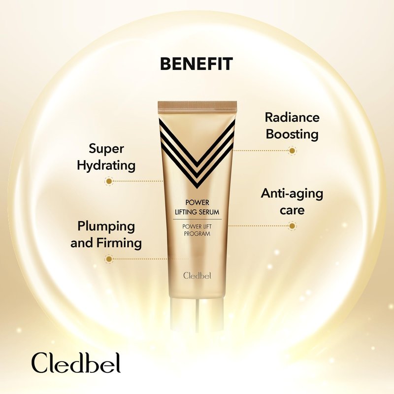 Cledbel Power Lifting Serum 90ml / 3.04 fl oz - Anti-Aging, Hydrating, Radiance Boosting, Firming Facial Serum, Korean Skin Care for All Skin Types.