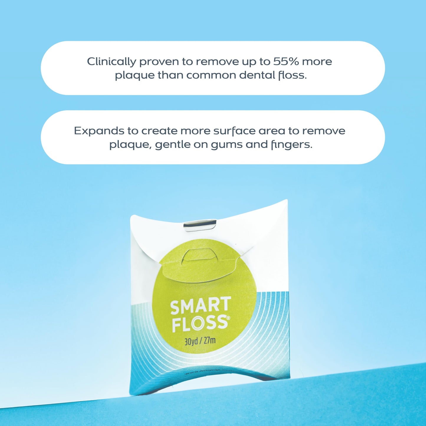 DrTung's Smart Floss - Natural Floss, PTFE & PFAS Free Floss, Gentle on Gums, Expands & Stretches, BPA Free Floss - Natural Dental Floss Cardamom Flavor (Pack of 6)
