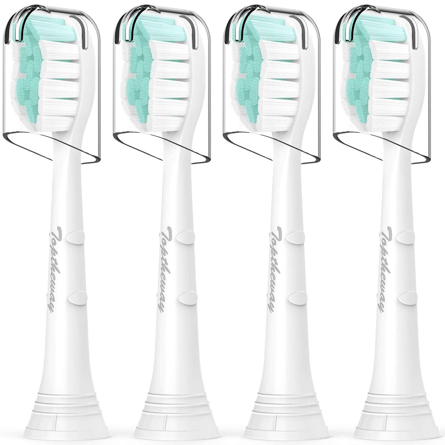 Toptheway Toothbrush Replacement Heads for Philips Sonicare 4100 5100 C2 G2 C1 W - Medium Soft, 4 Pack