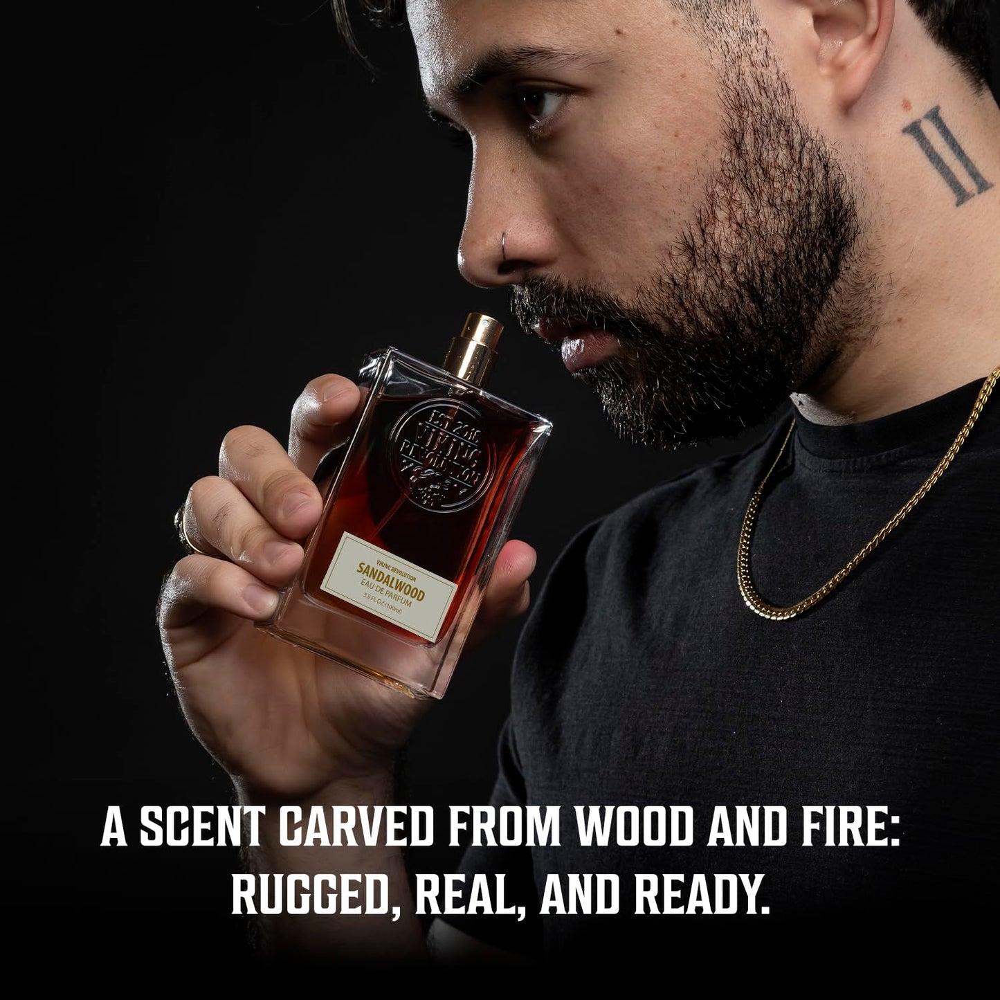 Sandalwood Cologne for Men - Woody Eau de Parfum with Cedar, Cypress & Vanilla | 3.5 Fl Oz Gift
