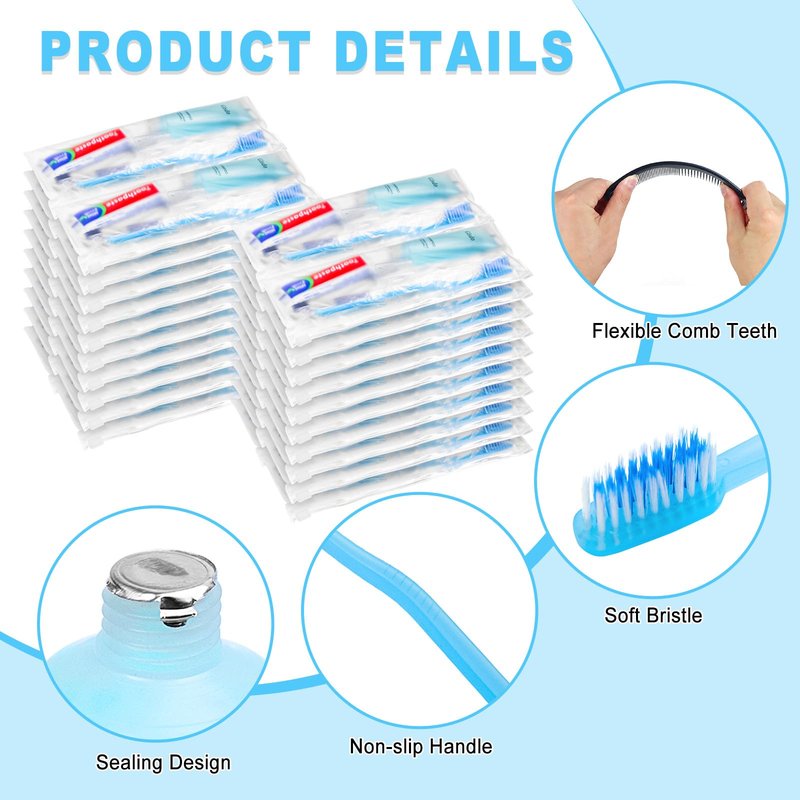 Gisdo 30 Travel Hygiene Kit Bulk Toiletry Kits Homeless Personal Hygiene Kit Bulk Homeless Care Package Travel Toiletry Kit Homeless Hygiene Kit Bulk Disposable Toiletry Kit(10-IN-1)