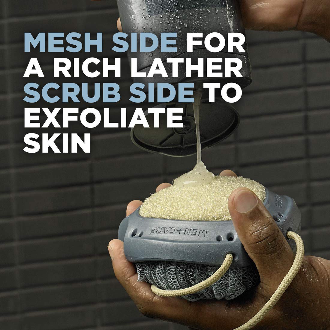 DOVE MEN + CARE Shower Tool For Stronger, Healthy-Feeling Skin Active Clean Scrubs Body Wash and Face For Fresh, Healthy-Feeling Skin Extra Fresh Cleanser That Effectively
