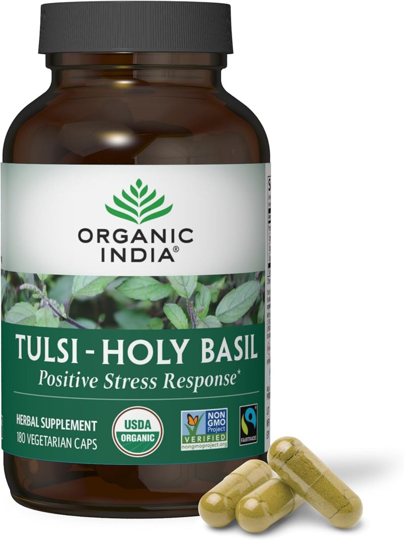 Tulsi Herbal Supplement - Organic Holy Basil for Immune Support | Vegan, Gluten-Free, 180 Capsules