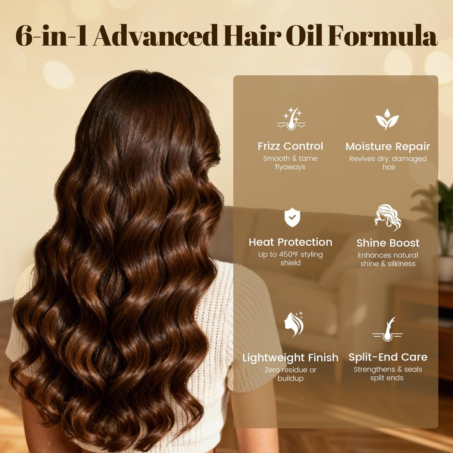 SKUPHI Hair Oil Spray Argan Oil of Morocco for Hair Healing Cold-Pressed Moroccan Argan Oil Serum Mist for Dry Damaged Frizzy Curly Hair Nourishing Treatment Heat Protector 80ml/2.7 fl.oz