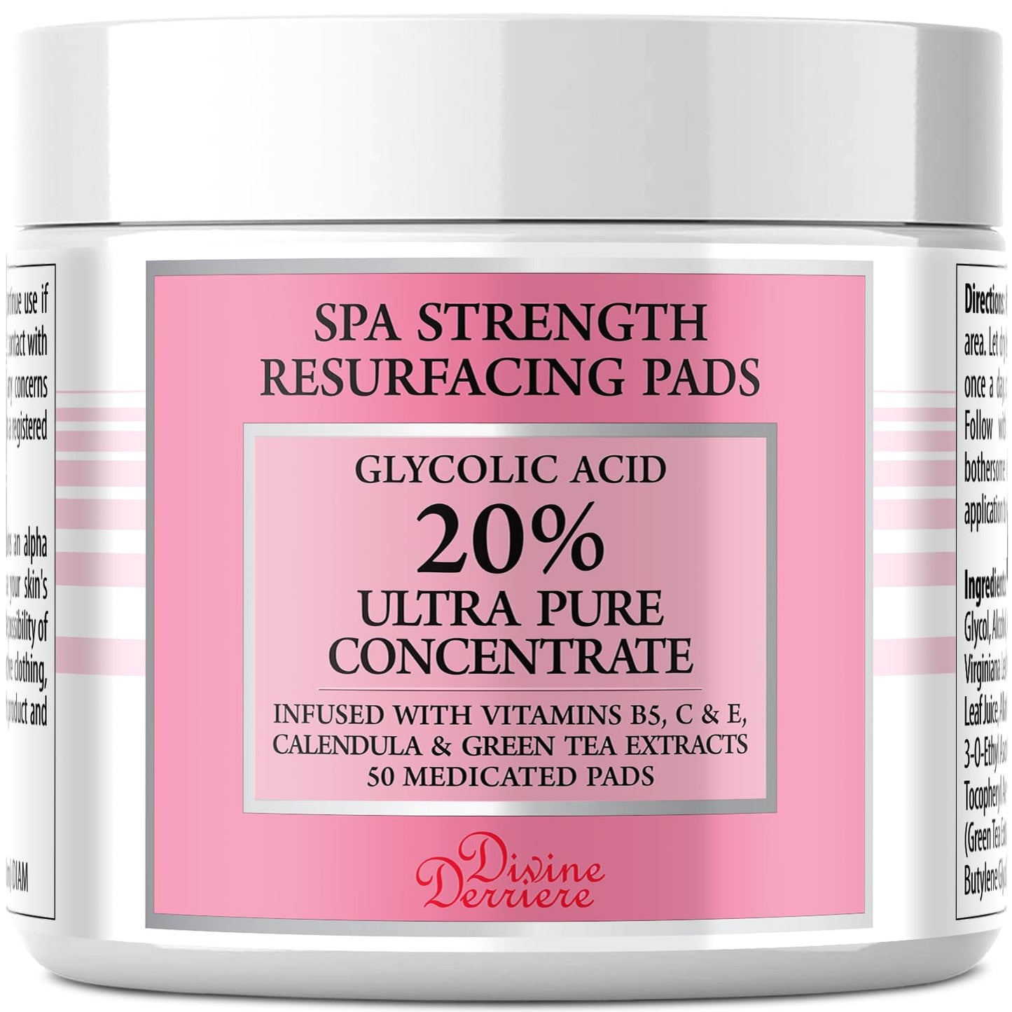 Anti Aging Skin Care Set: Glycolic Acid Peel 60% & Glycolic Resurfacing Pads - This Ultra Potent Duo Will Purify Your Skin & Eliminate Wrinkles, Acne Scarring For an Ultra Clear & Glowing Complexion