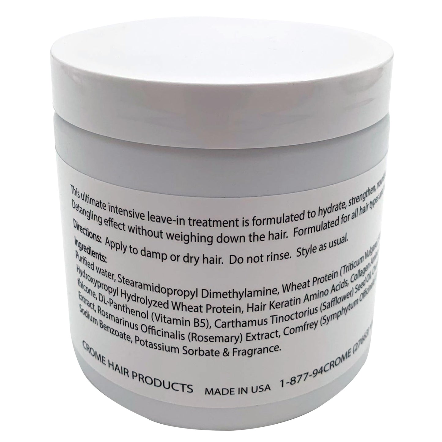Crome Hair Food - Keratin Leave-In Conditioner - 16 Oz - Hair Treatment