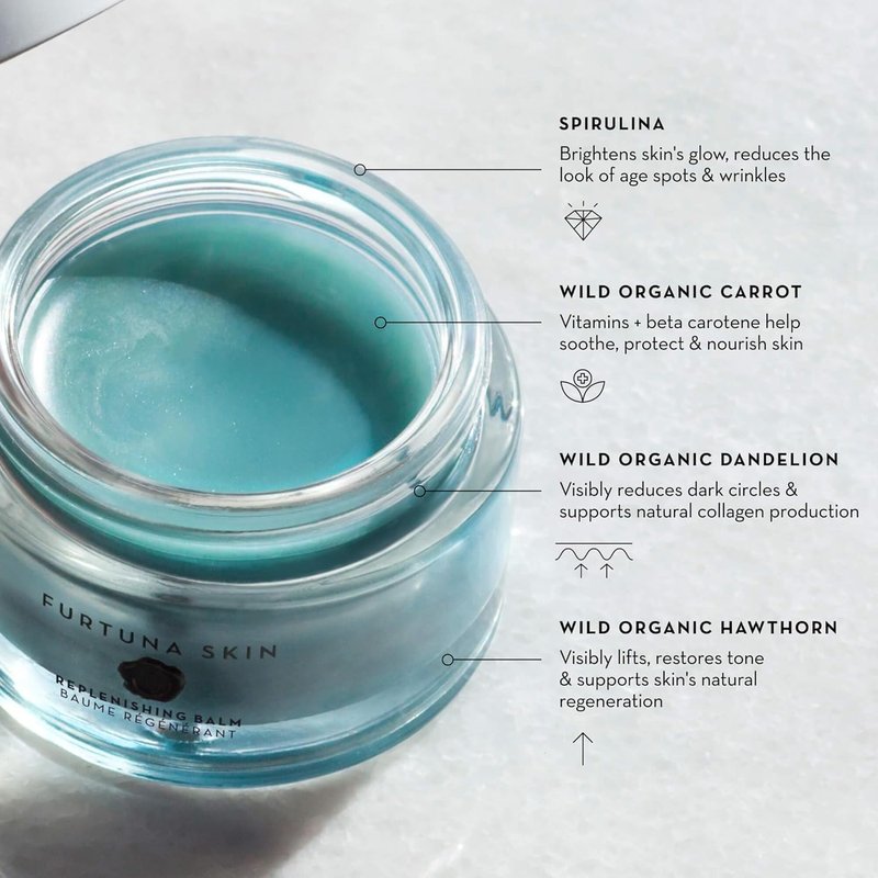 Furtuna Skin Replenishing Balm – Intensive, Hydrating, and Nourishing for Face, Neck, and Décolleté – Organic and Vegan Ingredients, EWG Verified