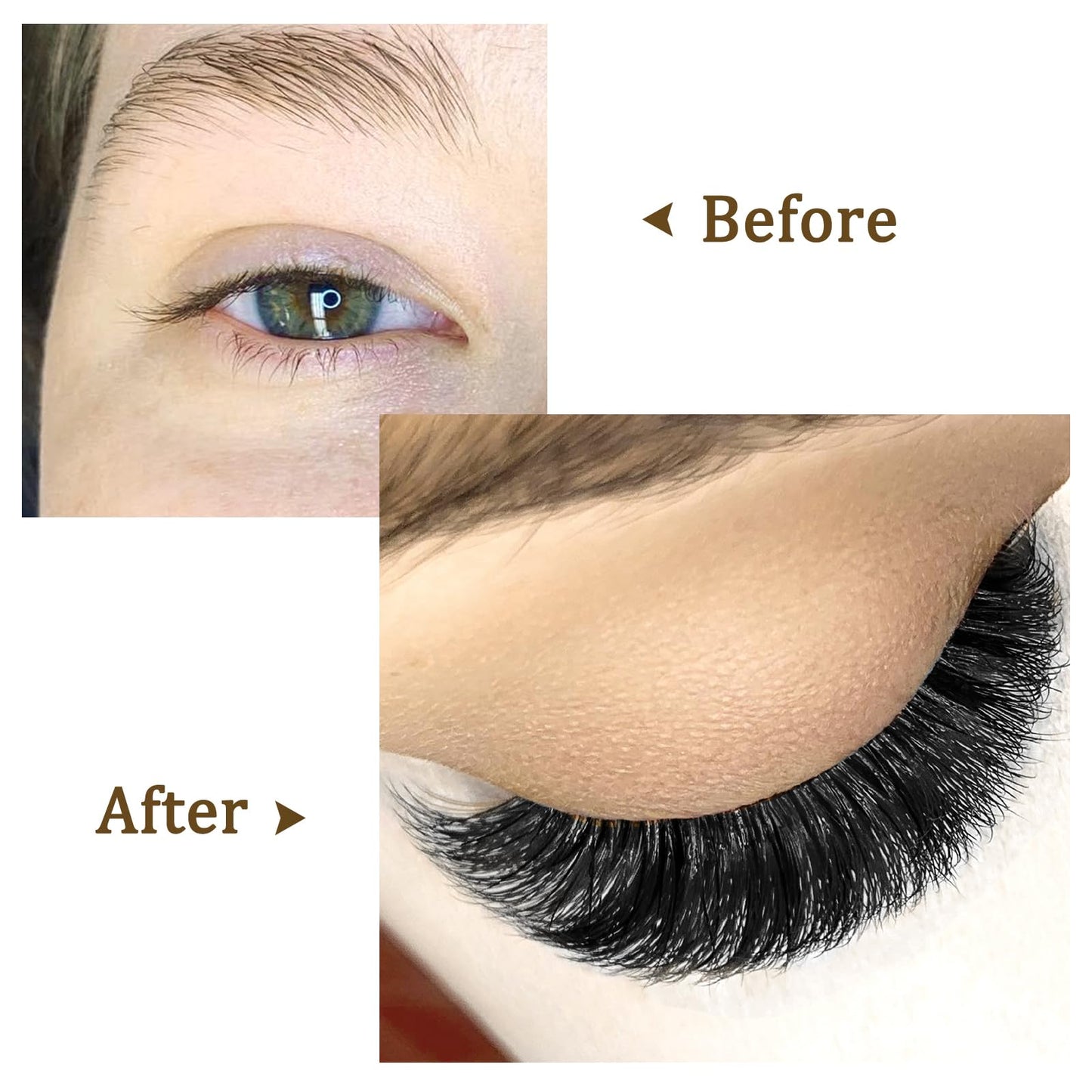Easy Fan Volume Lashes 0.07 D Curl Black Volume Lash Extensions 9-16mm Mixed Lash Tray Color Lashes Extension Self Fanning 2D-10D Eyelash Extensions by QUEWEL (Black 0.07 D 9-16mm)