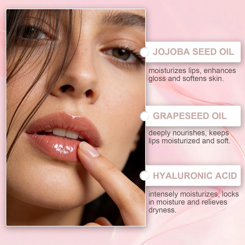 Lip Booster Plumping Serum - 24-Hour Volumizing Lip Treatment, Deeply Hydrating & Nourishing Gloss for Dry Lips, Enhances Lip Elasticity - Glovera Labios Carnosos (1PC)