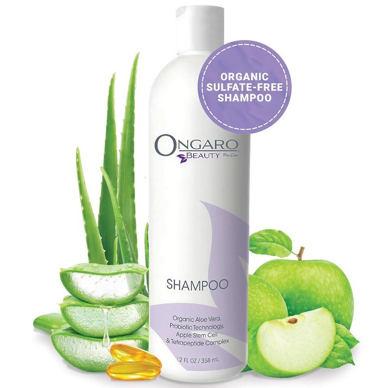 Organic Hydrating Shampoo - Sulfate-Free Probiotic Formula with Aloe Vera & Peptides | Promotes Healthy Hair Growth - 12 fl oz