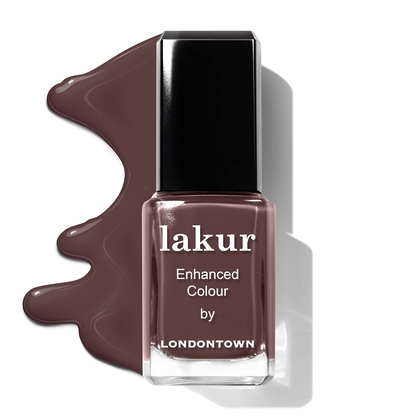 LONDONTOWN Lakur Nail Polish – Nude & Brown Shades, Teak, 0.4 Fl Oz, Long-Lasting, Streak-Free, Chip-Resistant | 21+ Free Non-Toxic Vegan Nail Color, Strengthens & Hydrates Nails