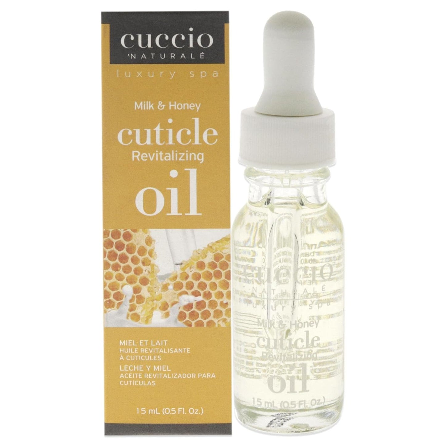 Cuccio Naturale Revitalizing Hydrating Cuticle Oil - Repair Damaged Skin & Nails - Vanilla Bean & Sugar - 2.5 Oz (Pack of 2)