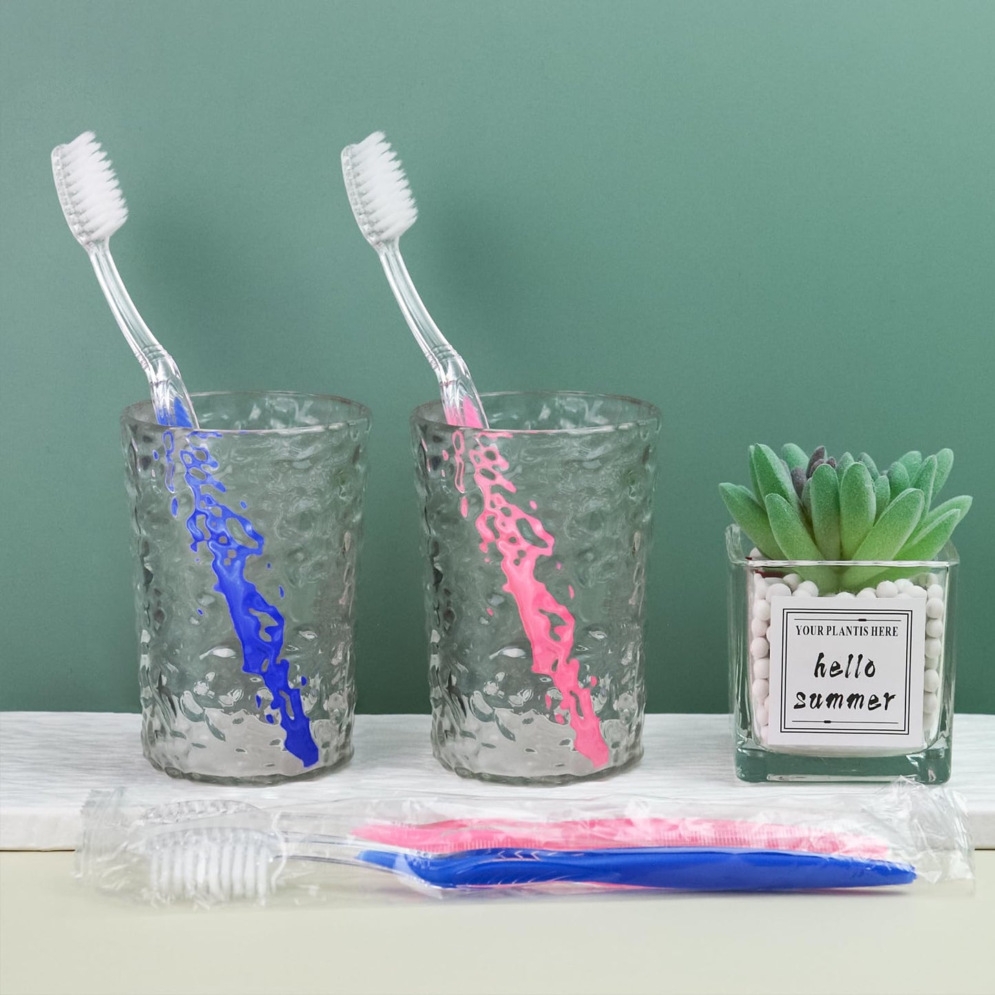 HQSLsund 150 pcs Prepasted Disposable Toothbrushes Bulk Individually Wrapped Pre Pasted Soft Bristle Tooth Brush Set Travel Toothbrushes for Homeless Gift Hotel Camping Travel