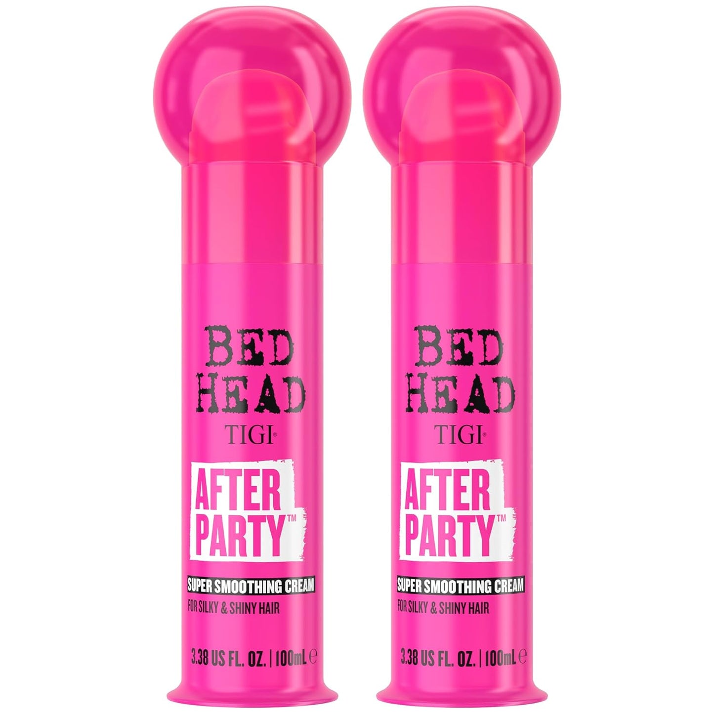 TIGI Bed Head After Party Smoothing Cream - Frizz Control Hair Care | 2-Pack, 3.38 Oz Each, Summer Fruit Scent